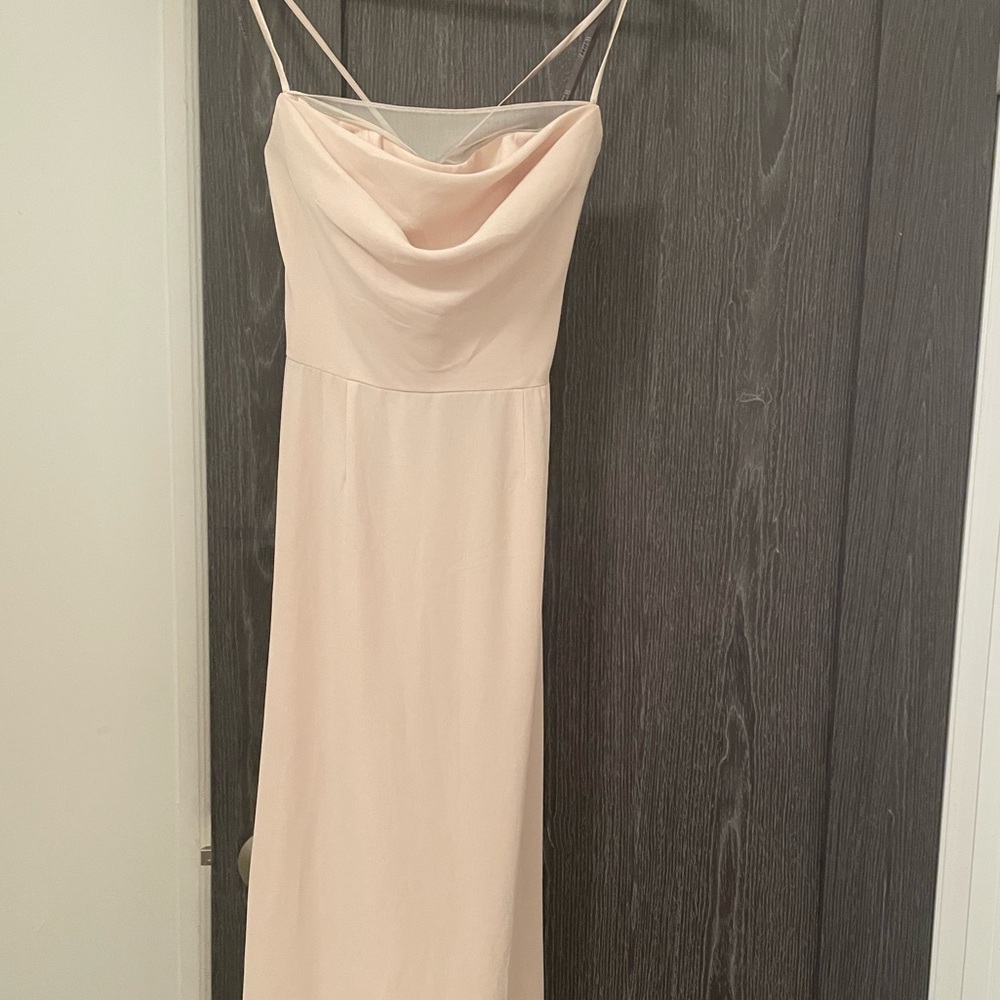 White by Vera Wang Pink Slip Dress with Cowl Neck for Weddings